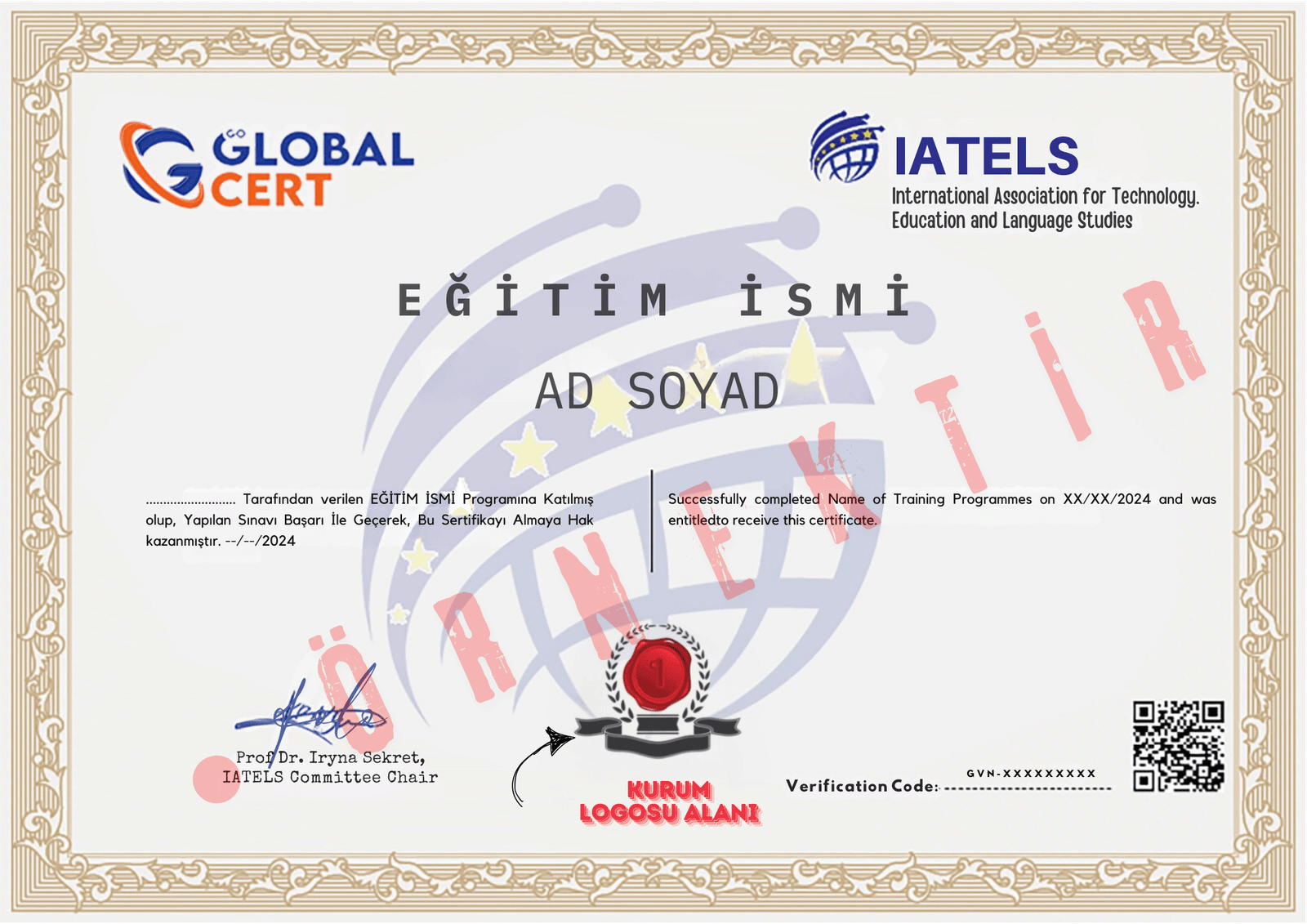 IATELS ONAYLI SERTİFİKA